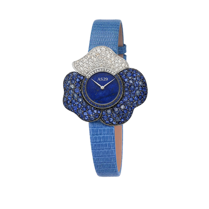 BLOOM WHite And Blue WATCH with LAPIS DIAL