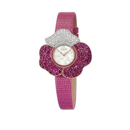 BLOOM White and Pink WATCH with PINK MOTHER OF PEARL DIAL
