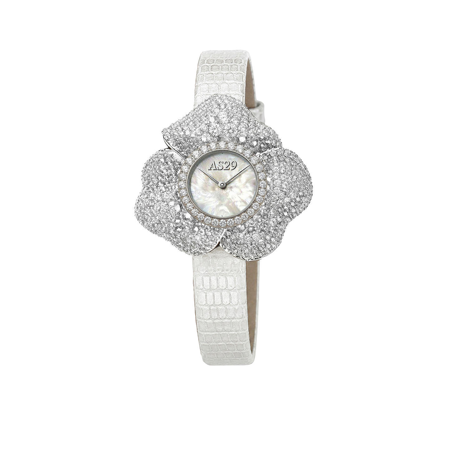 BLOOM White Gold  Diamond Pave WATCH with MOTHER OF PEARL DIAL
