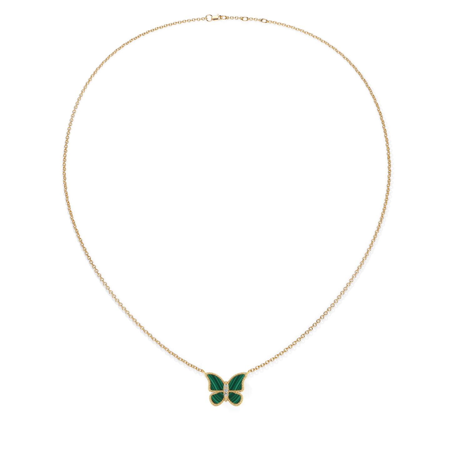 Malachite Small Butterfly Necklace