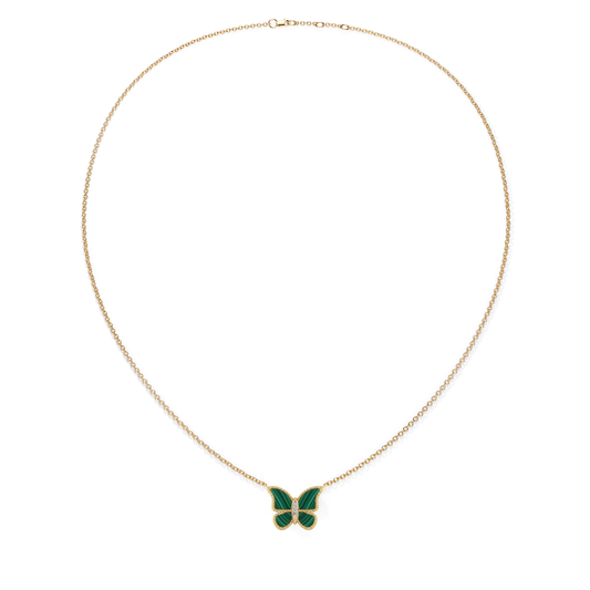 Malachite Small Butterfly Necklace
