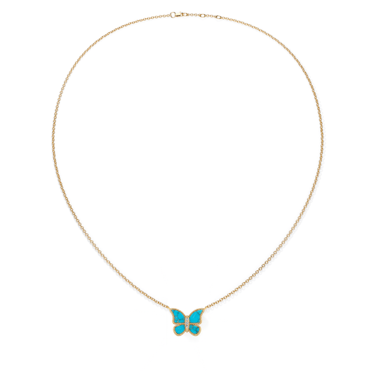 Turqouise Small Butterfly Necklace