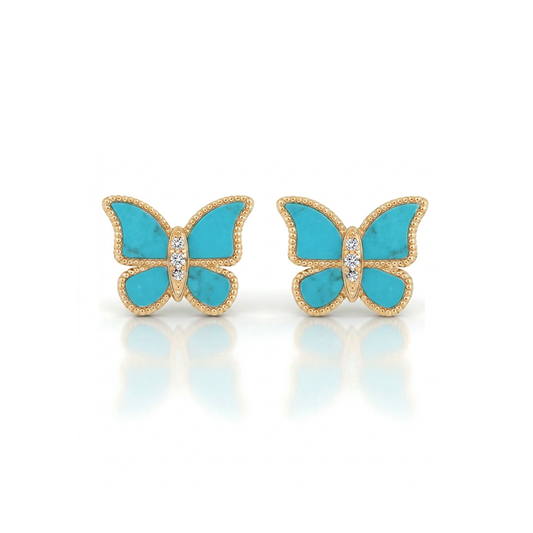 Butterfly Earrings Turqouise Small