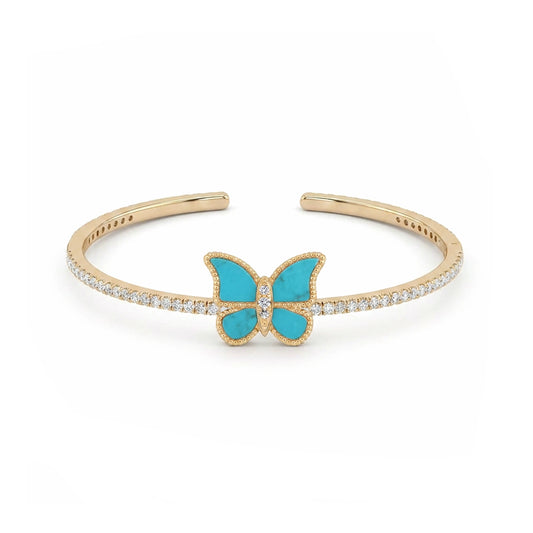 Butterfly Hand Bangle Turqouise Small