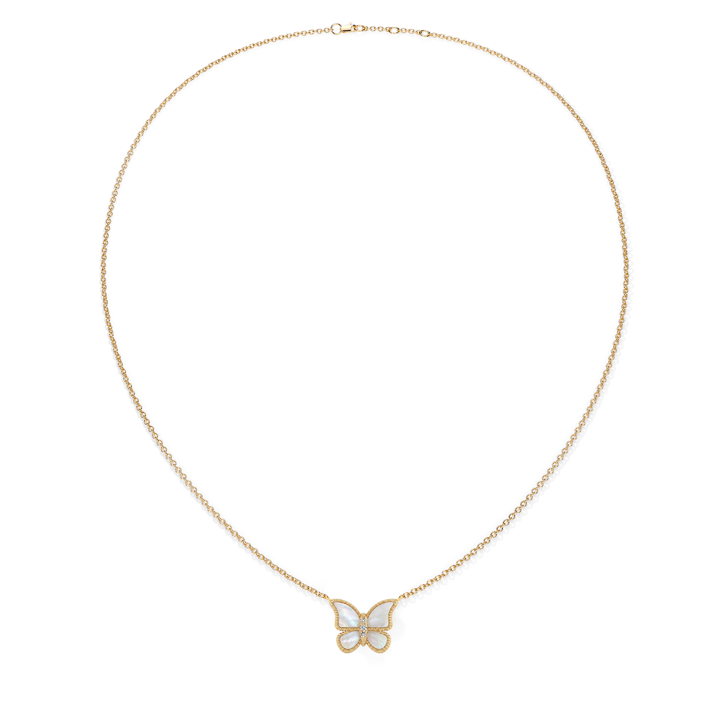 MOP Small Butterfly Necklace