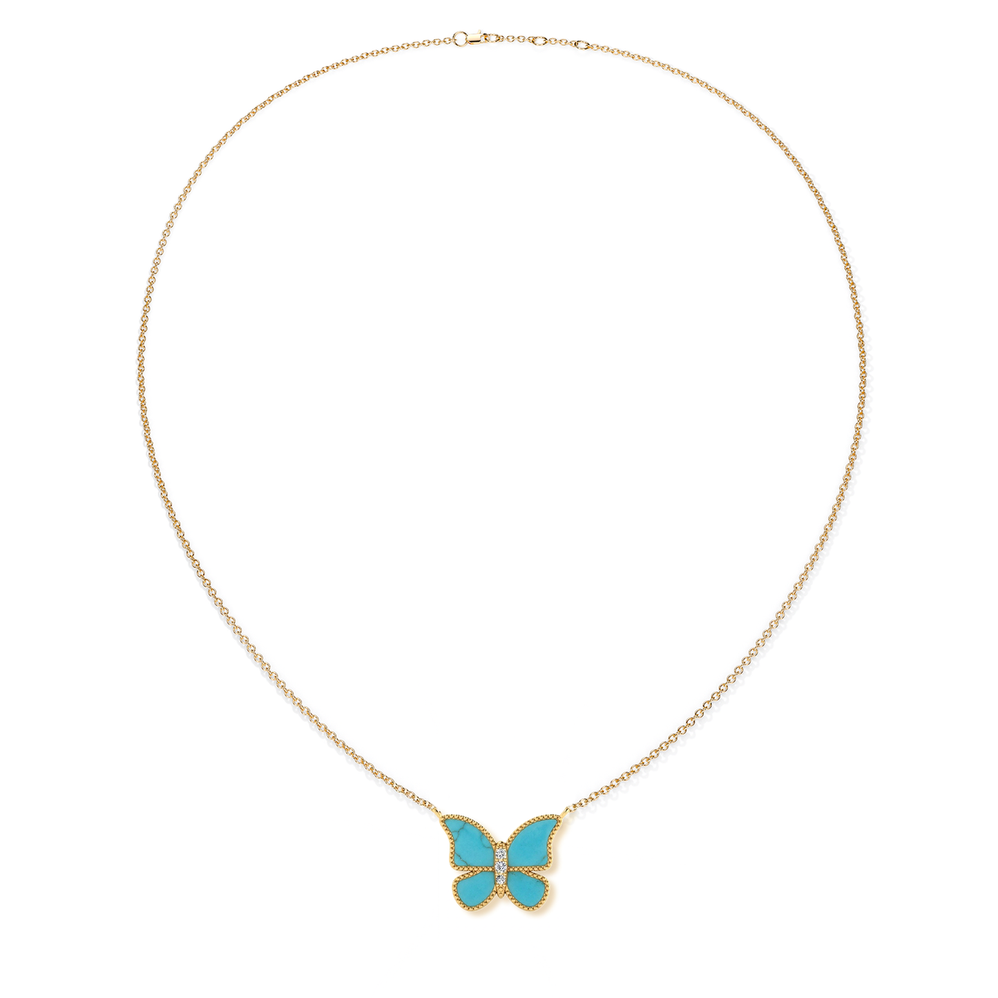 Turqouise Large Butterfly Necklace