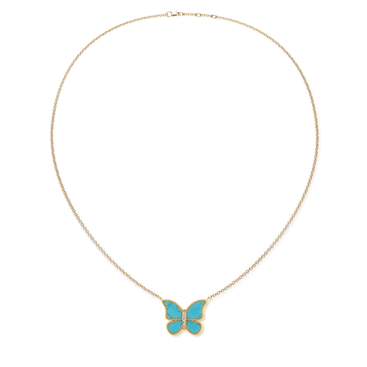 Turqouise Large Butterfly Necklace