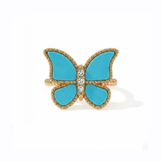 Butterfly Ring Turqouise Large