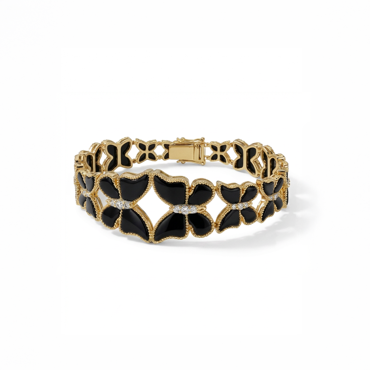 Butterfly Hand Cuff Black Onyx Large