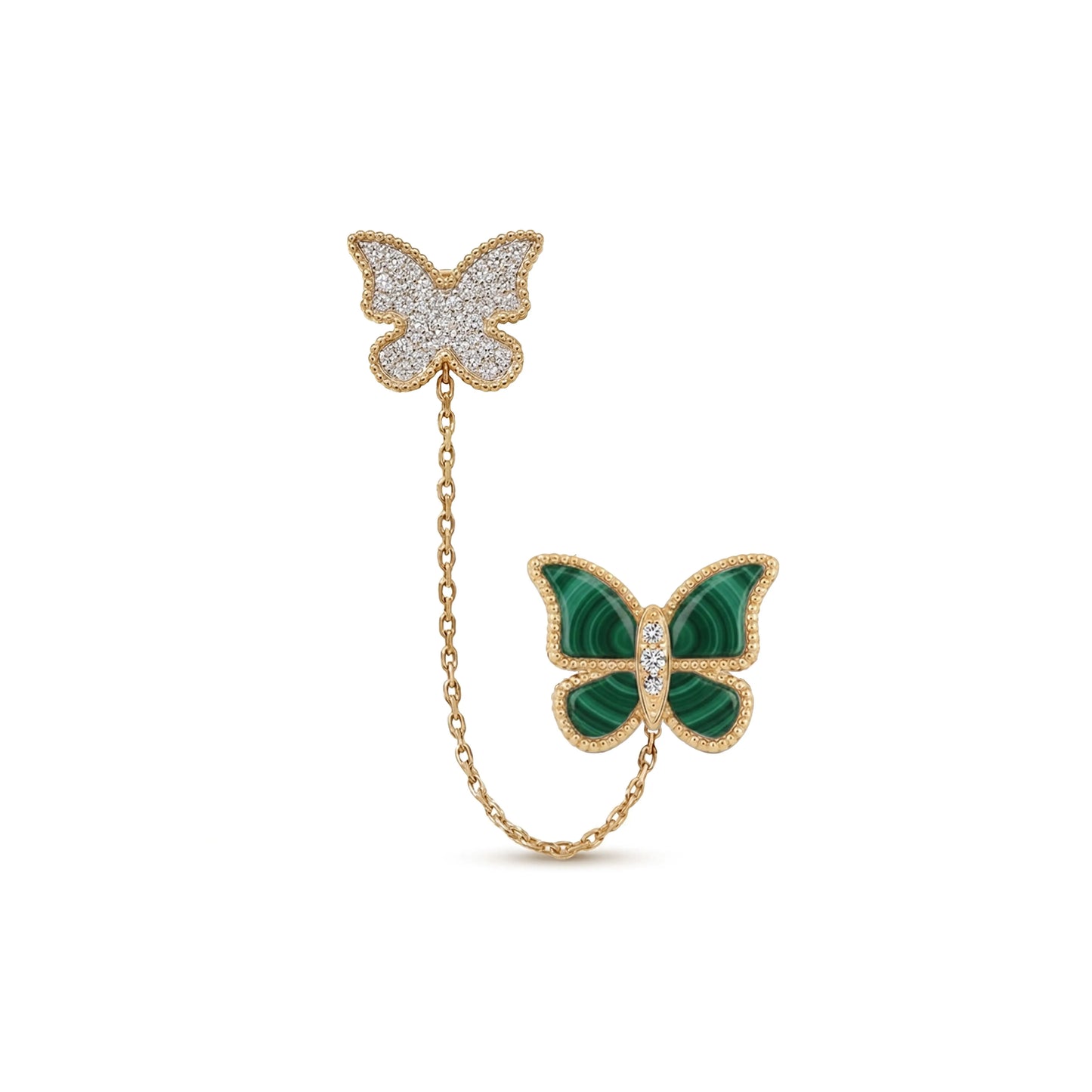 Butterfly Ear CUFF Malachite