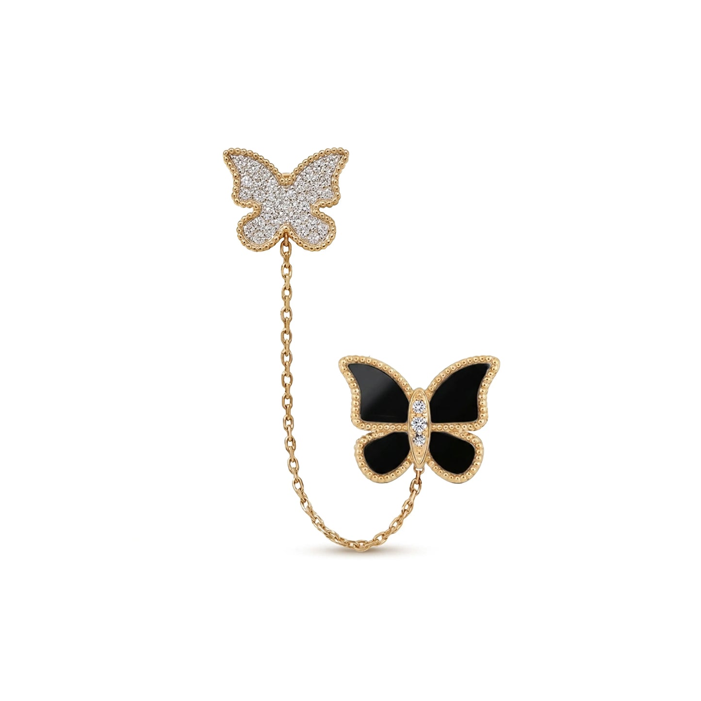 Butterfly Ear CUFF Black Onyx