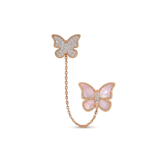 Butterfly Ear CUFF MOP Pink