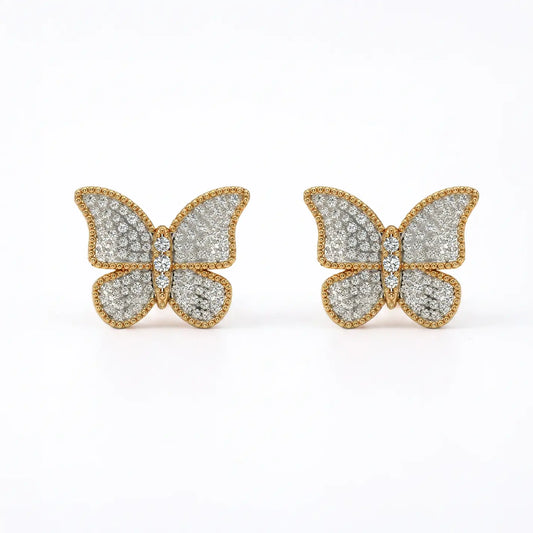 Butterfly Earrings Pave Large