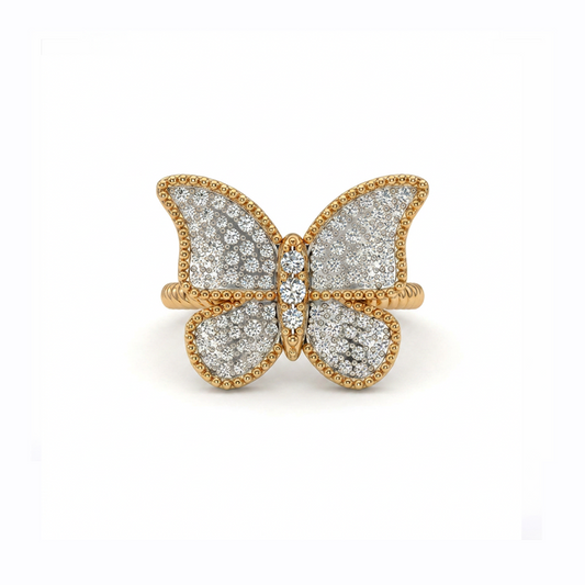 Butterfly Ring Pave Large