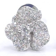 Bloom Mini  White Gold Ear cuff in White