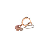 Bloom Petit Flower Amethyst Hoop Earrings in Rose Gold