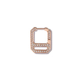 DNA Pave Single Earring  in Rose Gold
