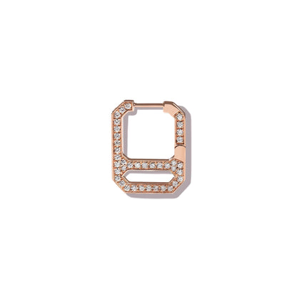 DNA Square Pave Single Earring