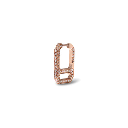 DNA Square Pave Single Earring