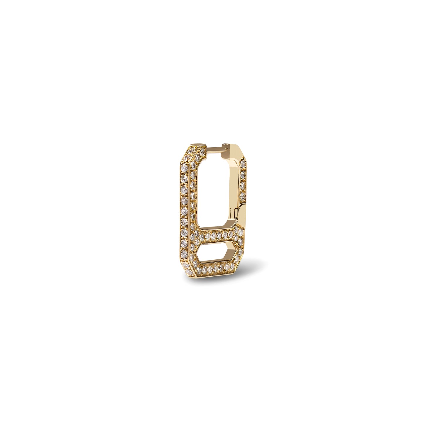 DNA Square Pave Single Earring