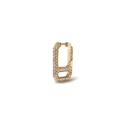 DNA Square Pave Single Earring