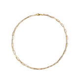 Paperclip Chain Choker in 18K Gold