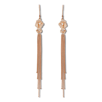 Bloom Mini  Diamond Tassel Earrings