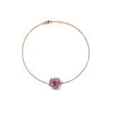 Bloom Mini Flower Amethyst Bracelet in Rose Gold