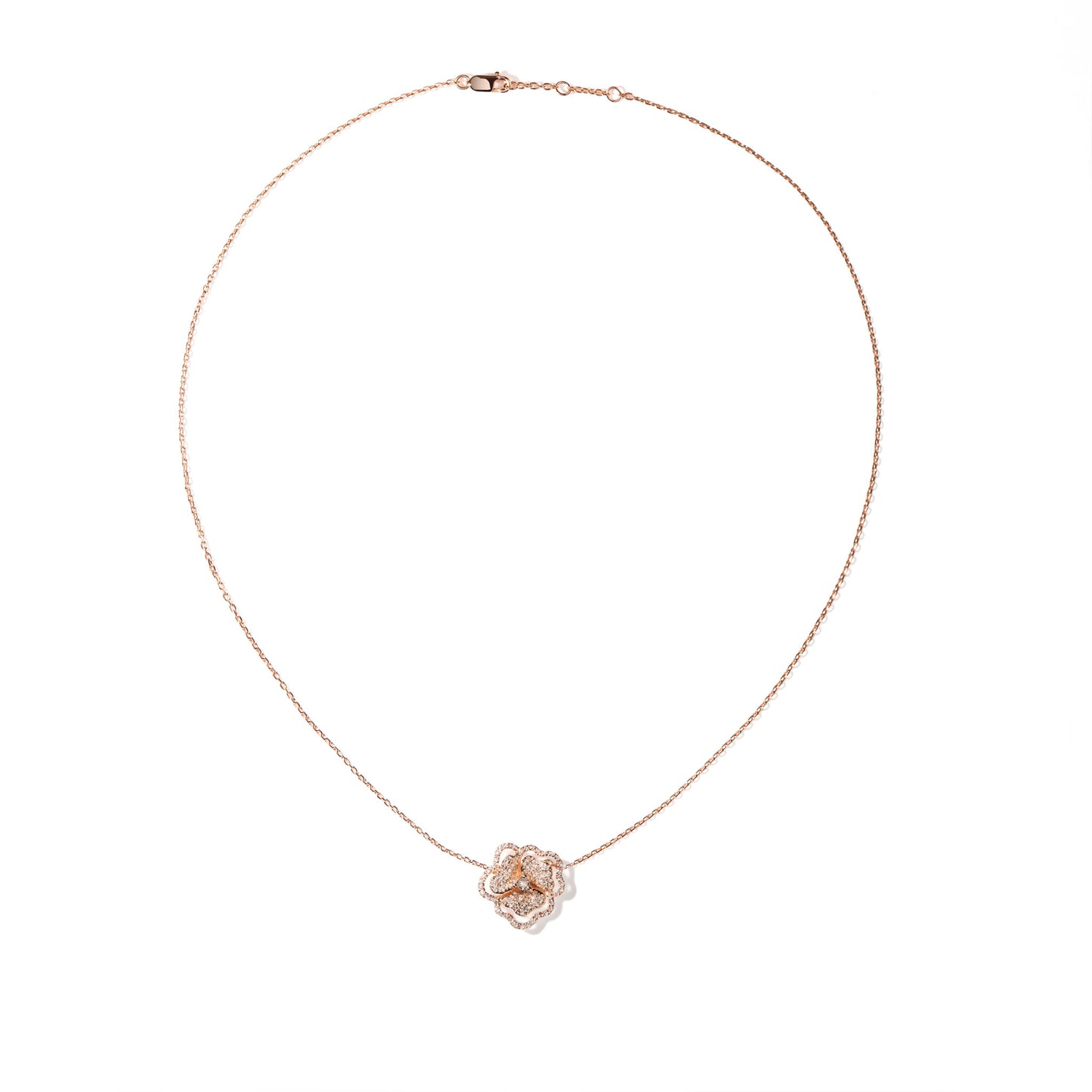 Bloom Mini Flower Halo Diamonds Necklace
