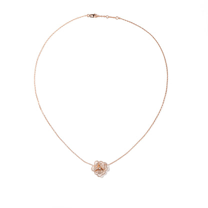 Bloom Mini Flower Halo Diamonds Necklace