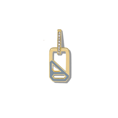 DNA Stone Blue Enamel Single Drop Earring