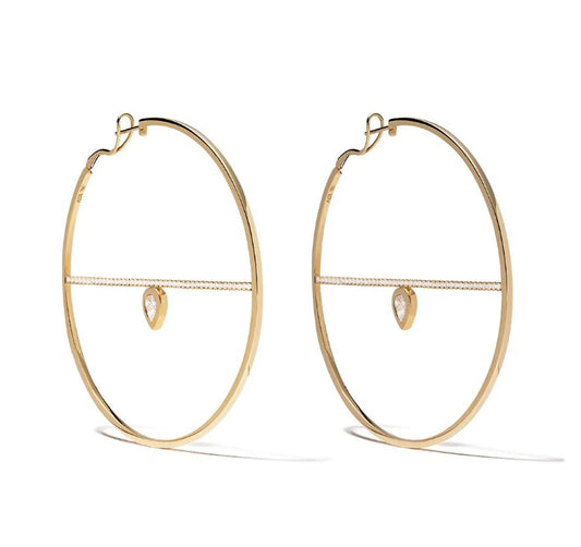 Calvet Illusion Diamond in Black Gold  Spoke Hoop