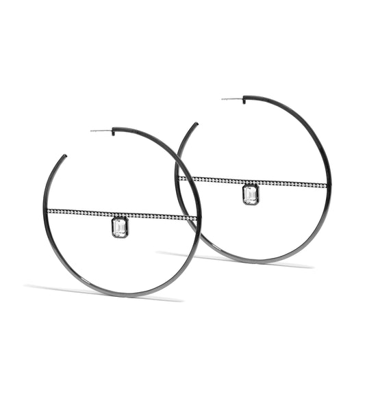 Calvet Illusion Diamond in Black Gold  Spoke Hoop