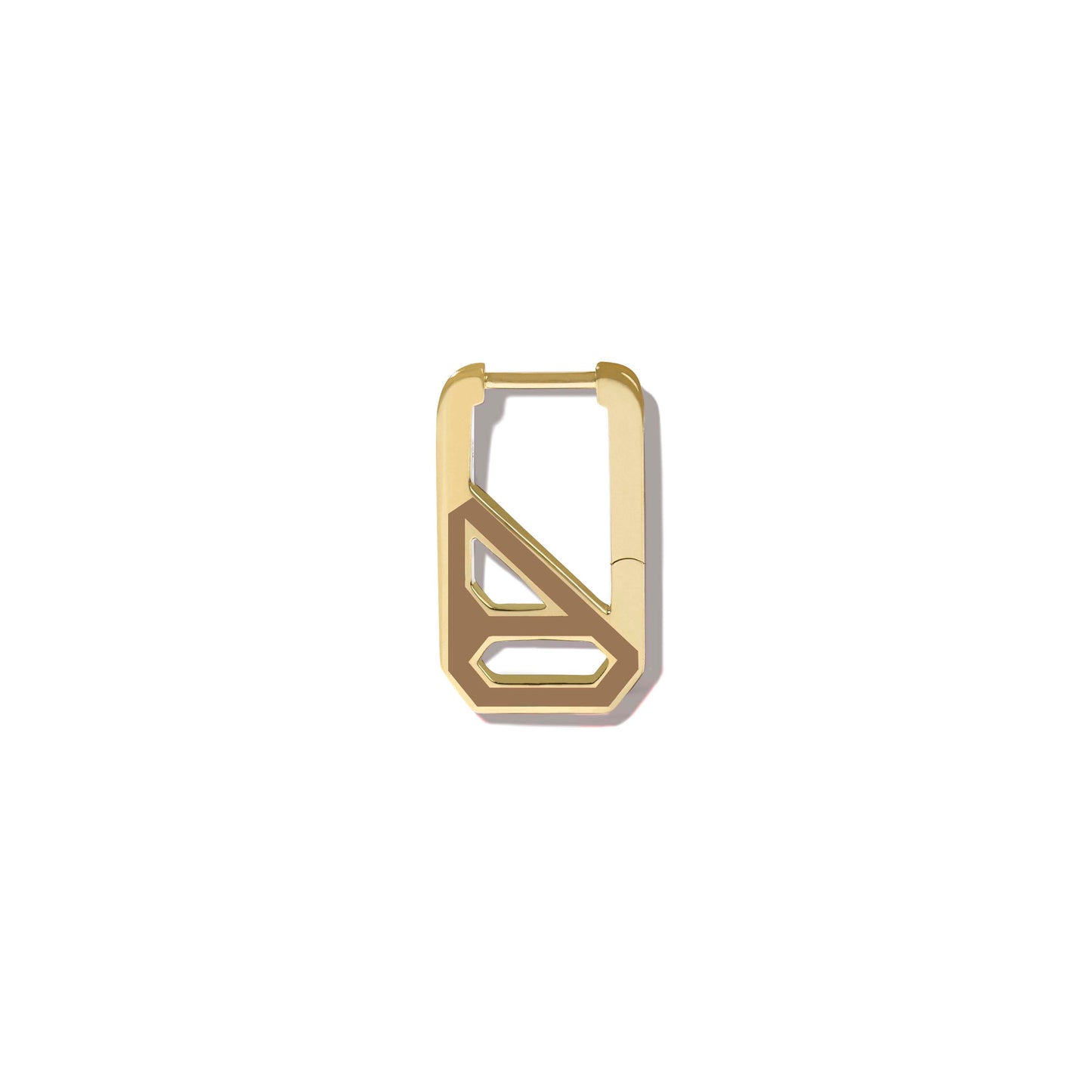 DNA Butterscotch Enamel Rectangle Single Earring