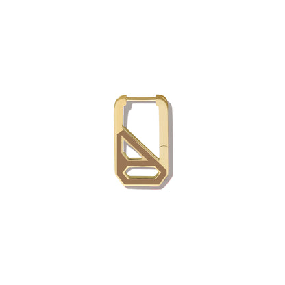 DNA Butterscotch Enamel Rectangle Single Earring