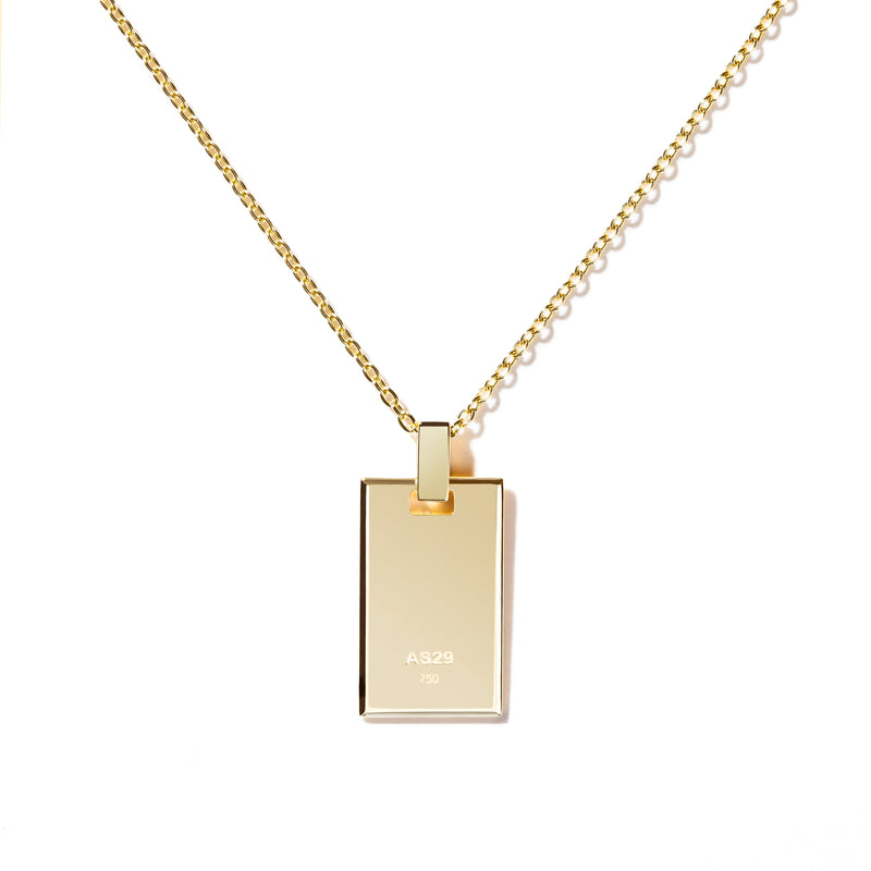 Men's Gold Plated Steel Dog Tag Necklace by Philip Jones Jewellery