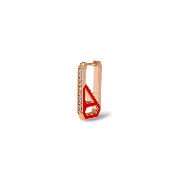 DNA Apple Candy Enamel Rectangle Single Earring