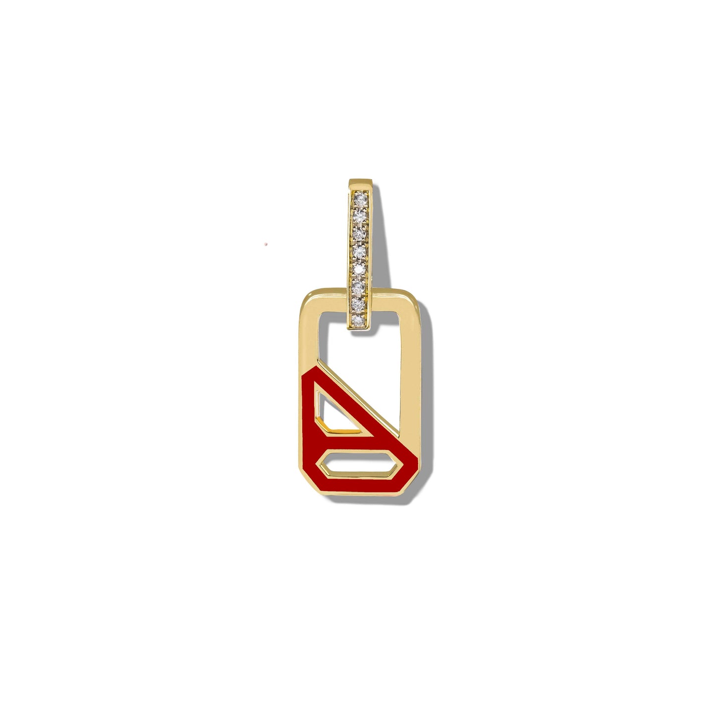 DNA Tango Red Enamel Single Drop Earring
