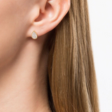 Pear Beading Pave Earrings