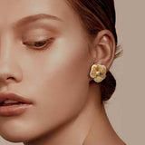 Bloom Medium Flower Diamond Earrings