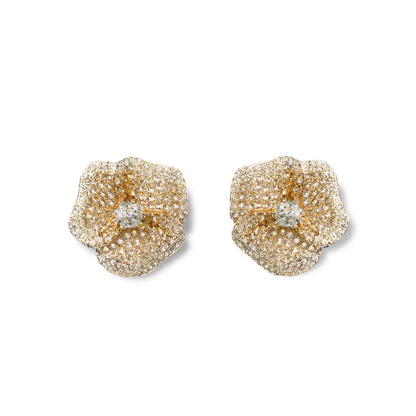 Bloom Medium Flower Diamond Earrings