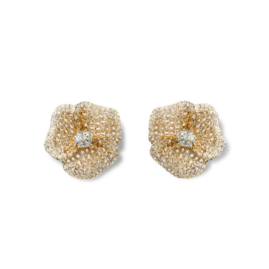 Bloom Medium Flower Diamond Earrings